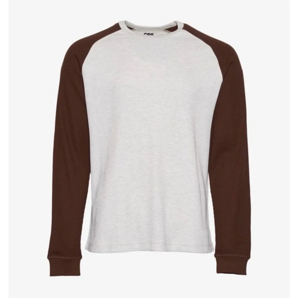 CSG Men's Raglan Thermal – Oatmeal & Chestnut – Large – NWT